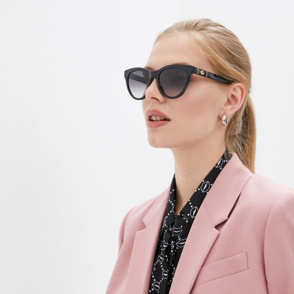 NEW GUCCI GG0763S 001 Black Gray Gradient Cat Eye Women Sunglasses - Picture 7 of 12